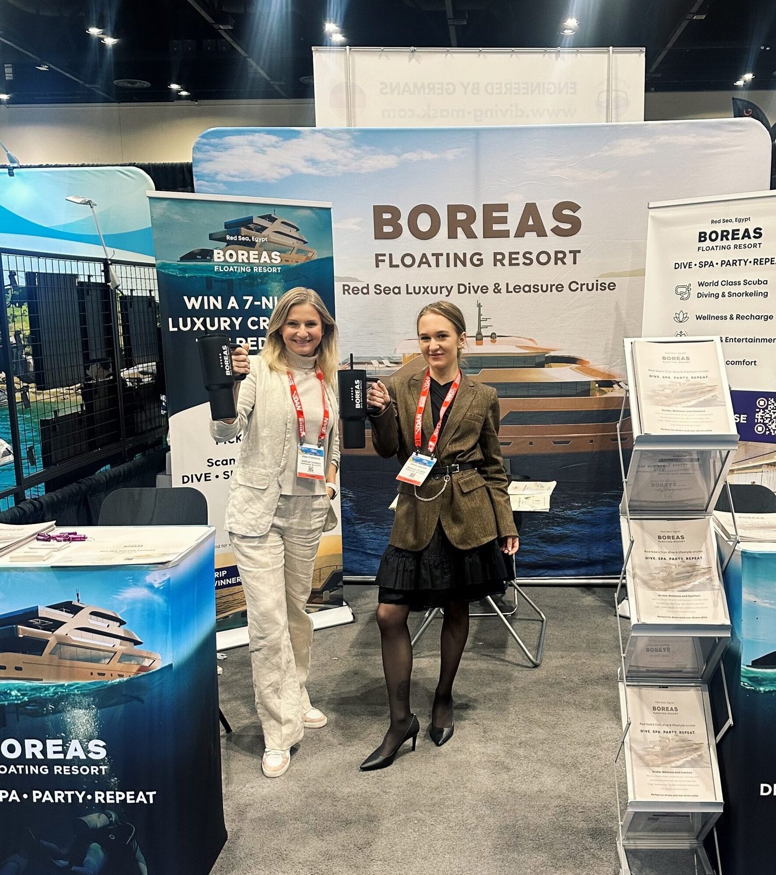 Boreas booth at a previous DEMA Show