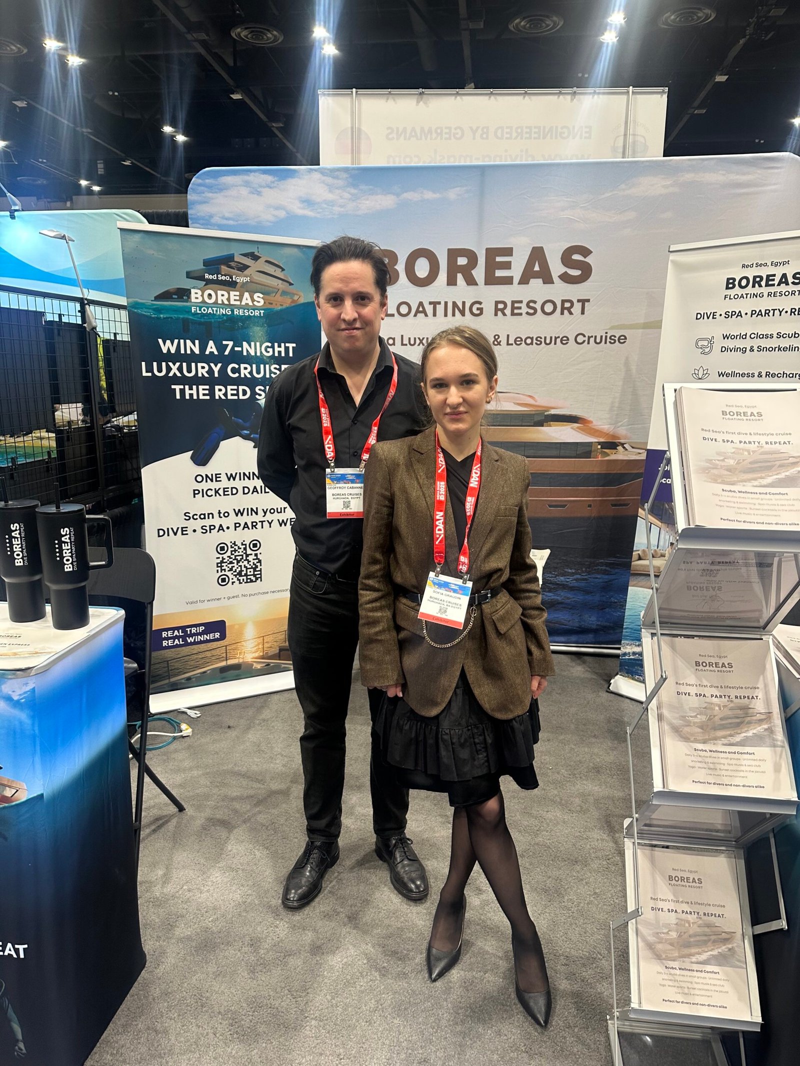 Sofia Graudin and the Boreas team at a previous DEMA Show