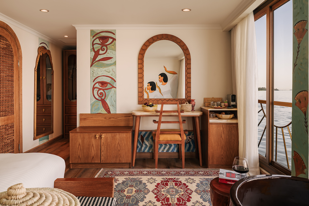 Nile Divine dahabiya — cabin interior