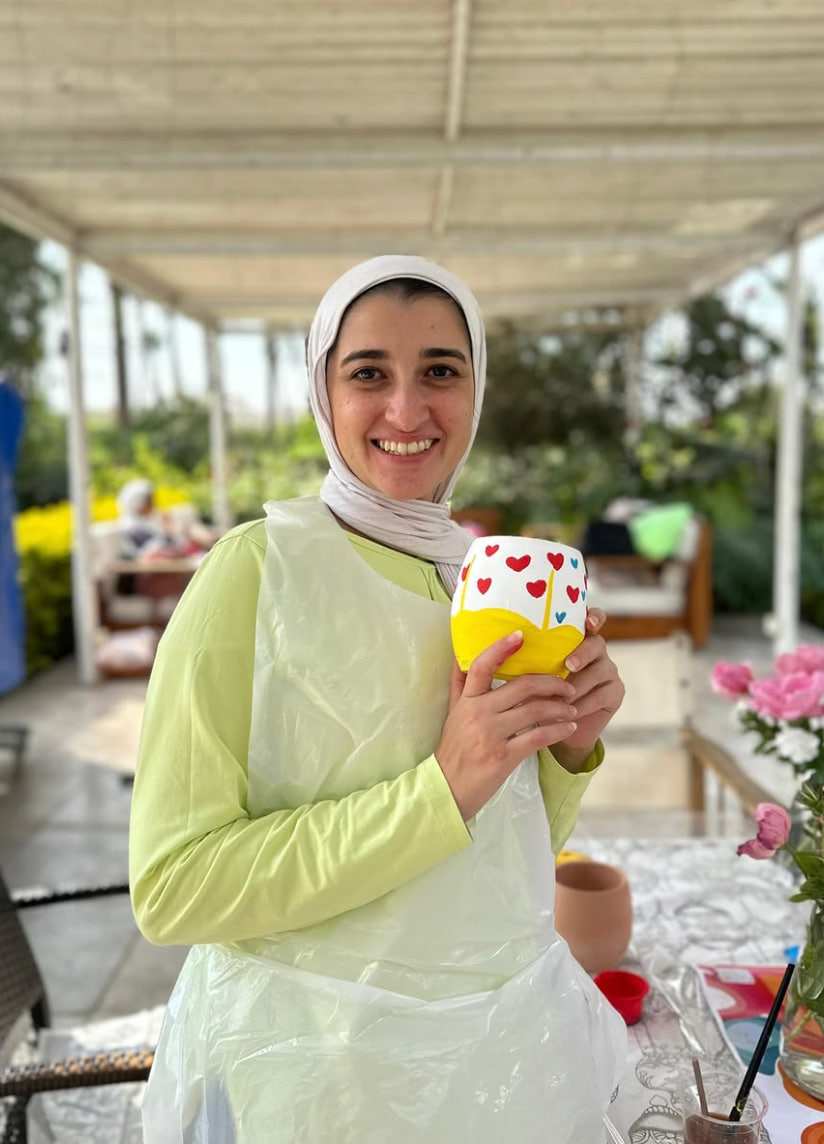 Craft activity at The Palms Gardens, outside Cairo