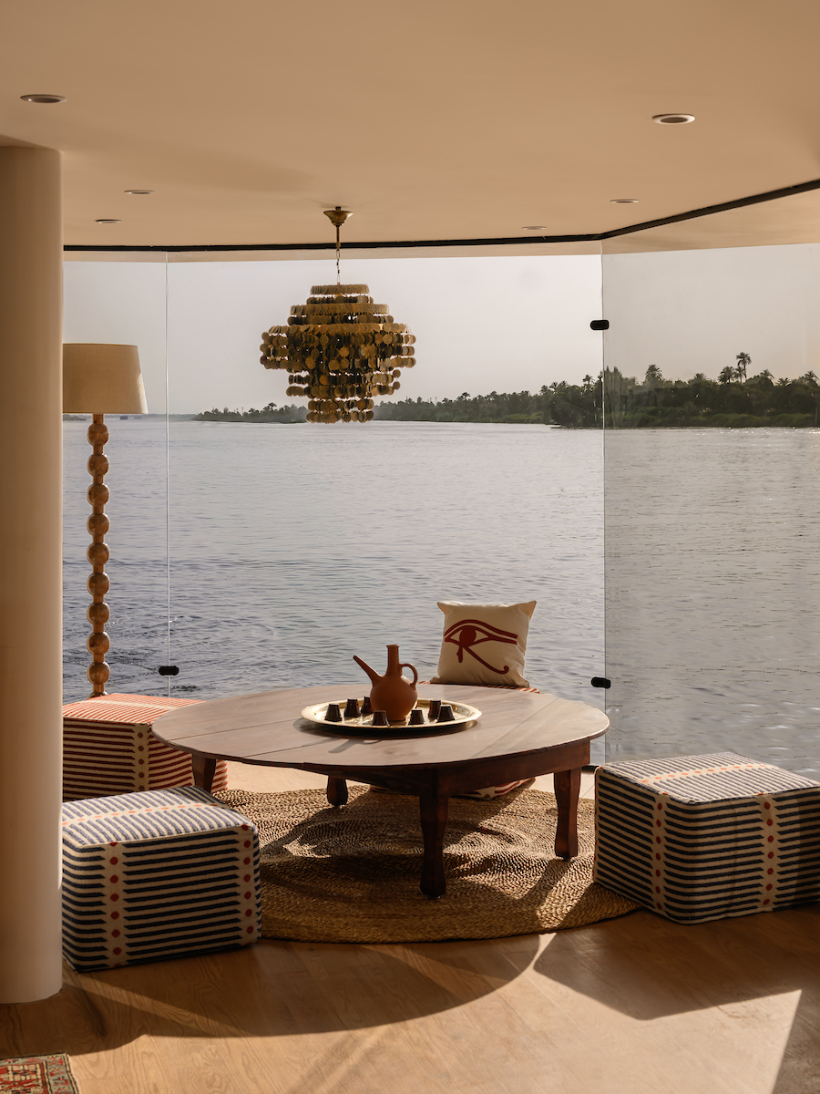 Nile Divine dahabiya — cabin interior