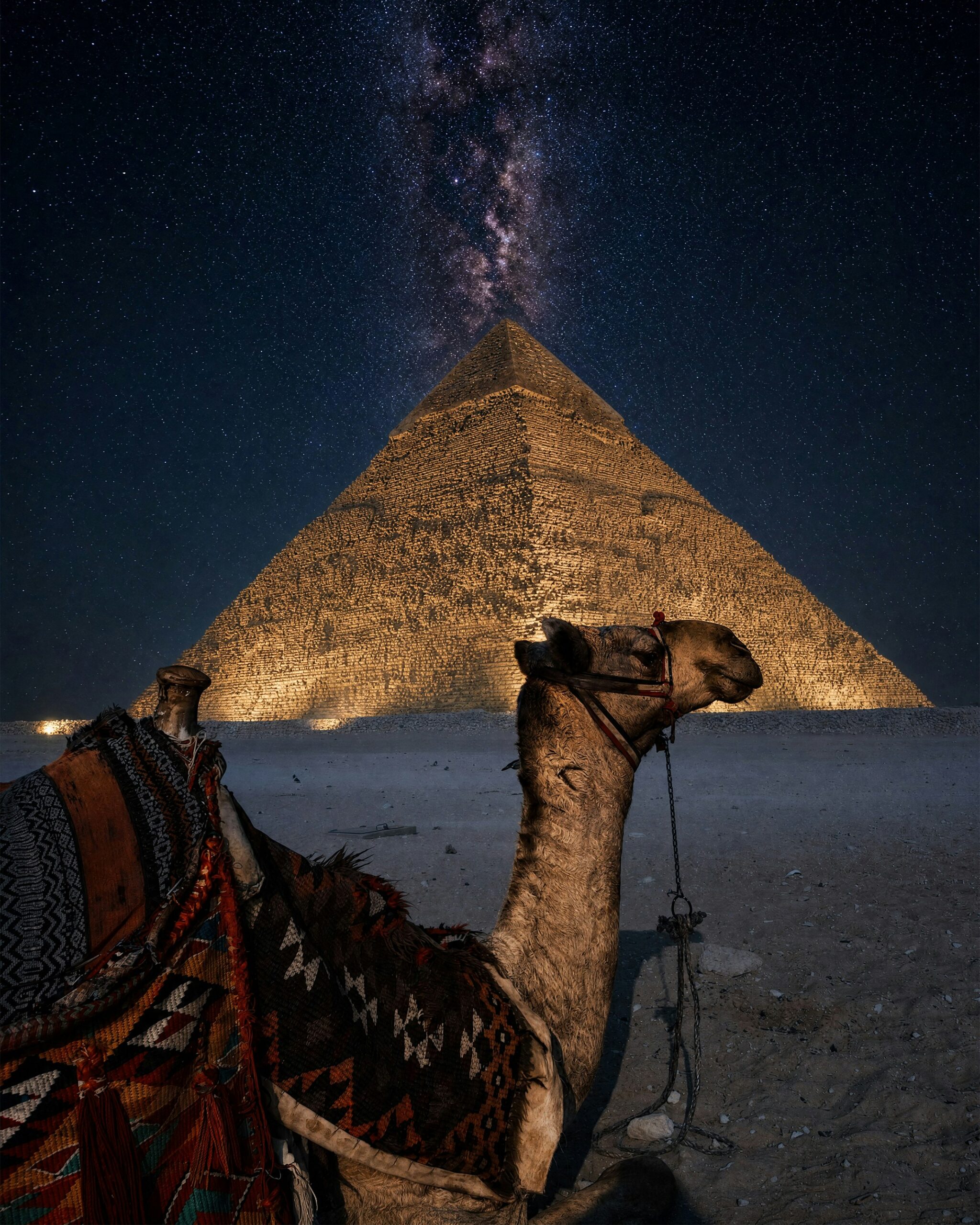 Night sky over the Egyptian desert