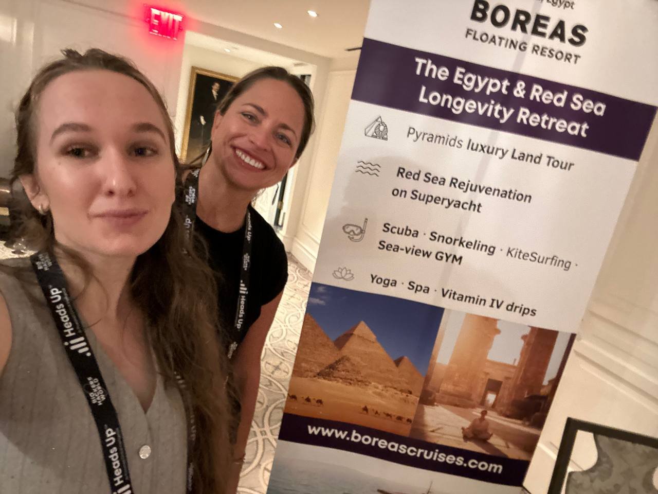 Boreas founder Sophia Graudin with Tara Busch of Conscious Travel Collective at Biohackers World New York