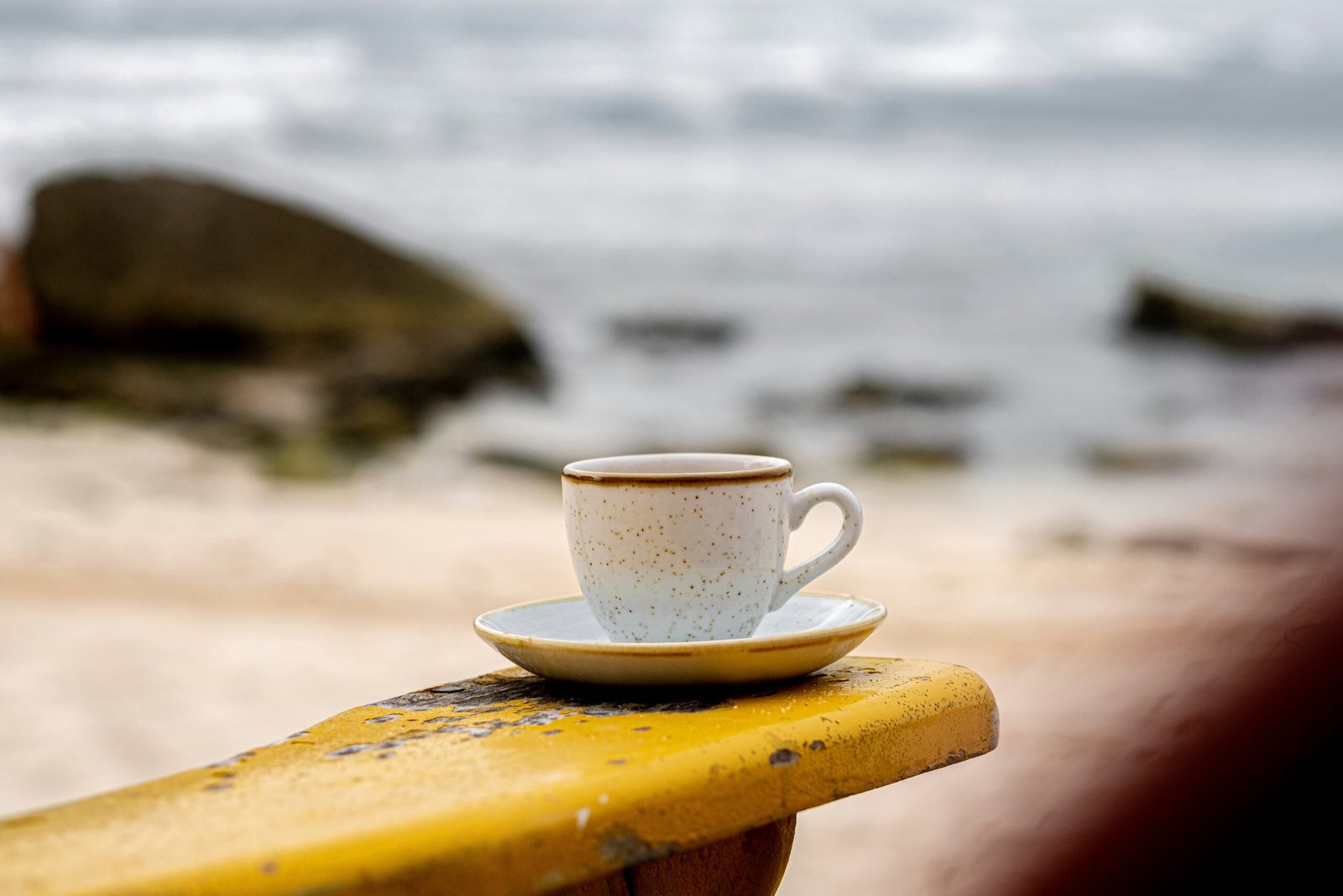 Morning coffee on deck in the Red Sea