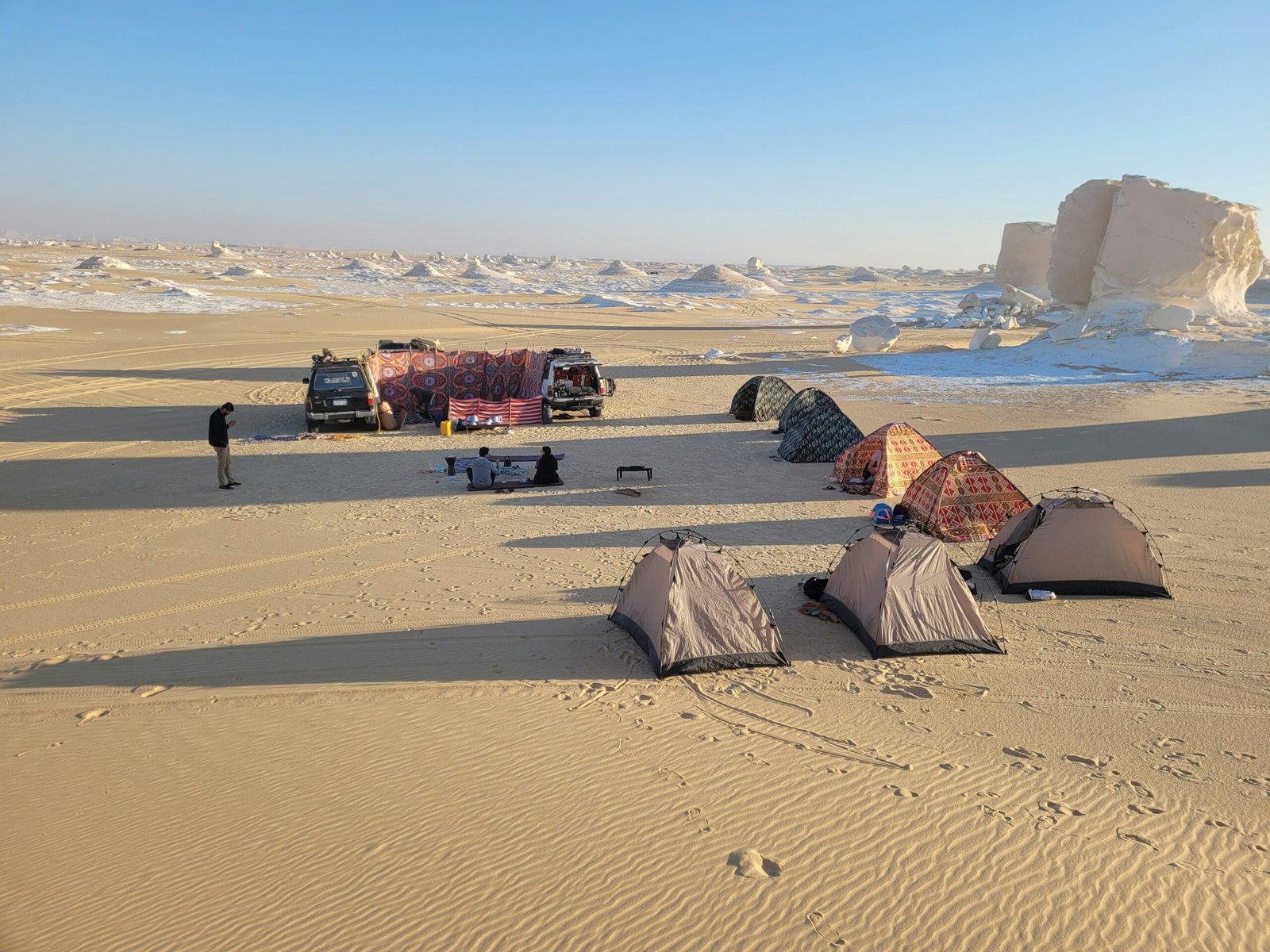 Desert camp tents in the Egyptian Western Desert