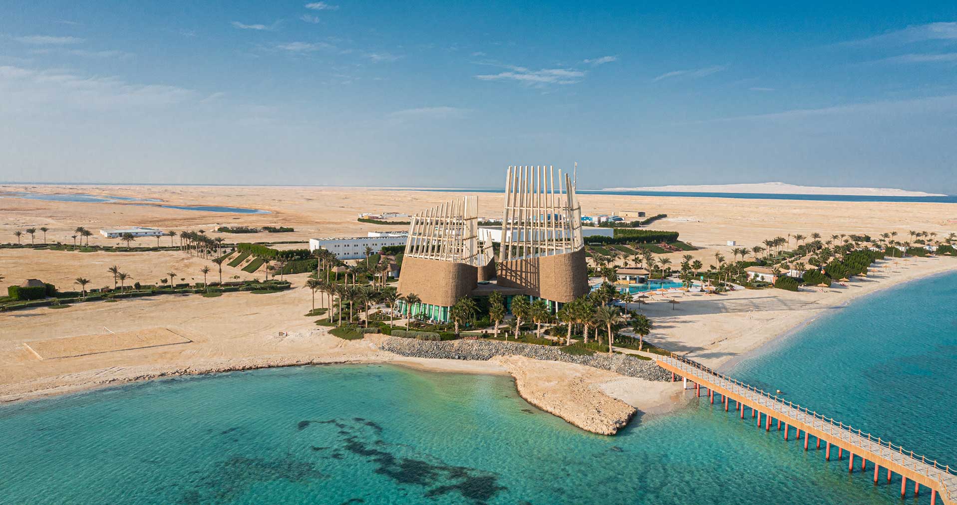 Aerial view of Tawila Island in the Red Sea