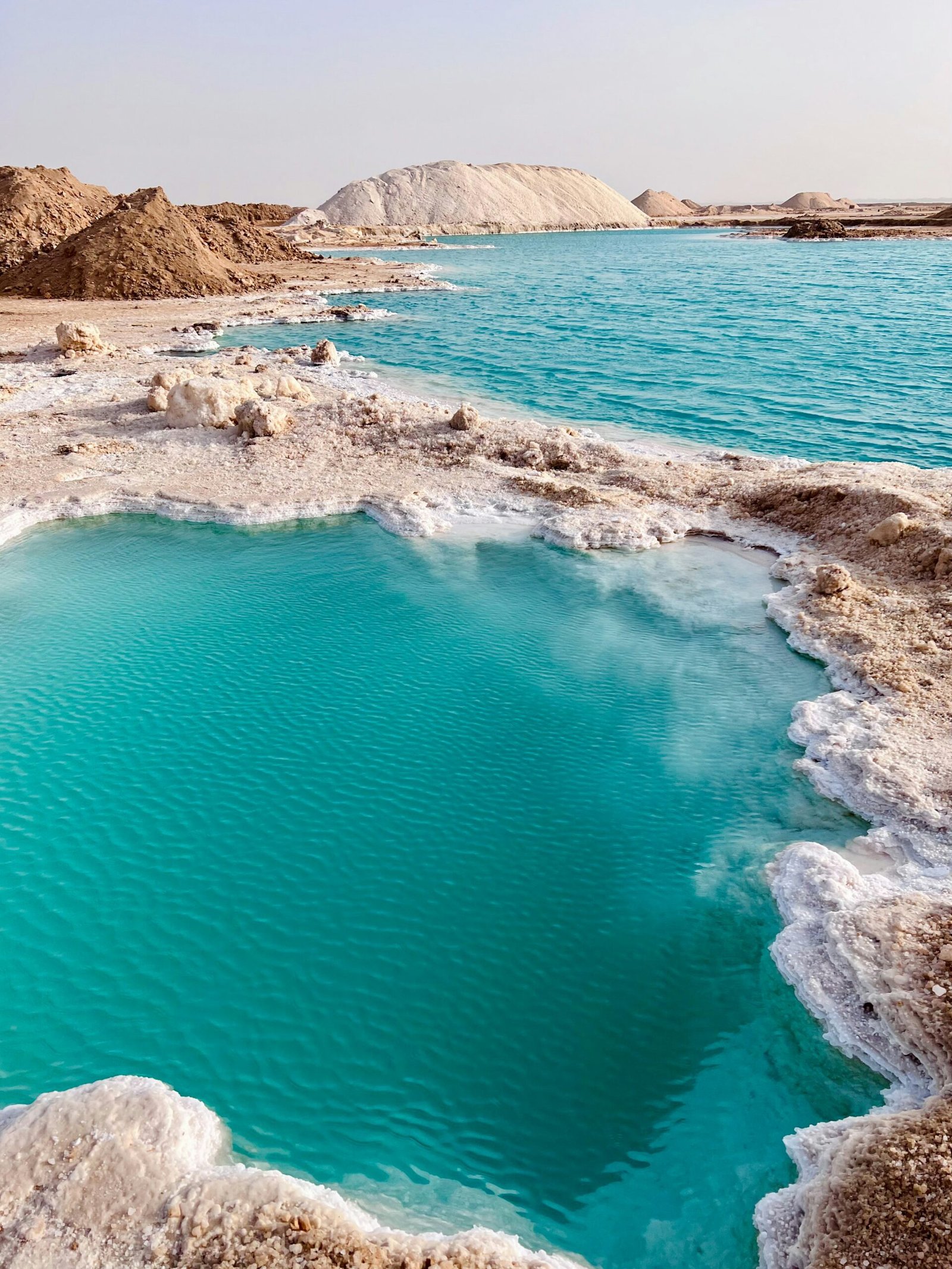 Salt lake in Siwa Oasis, Egypt