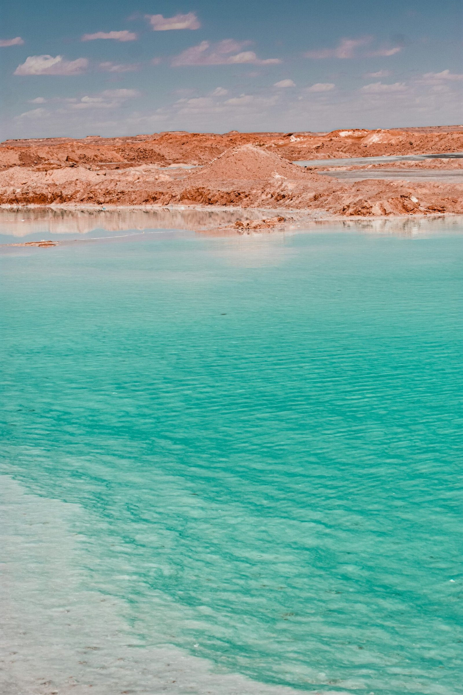 Salt lake in Siwa Oasis, Egypt