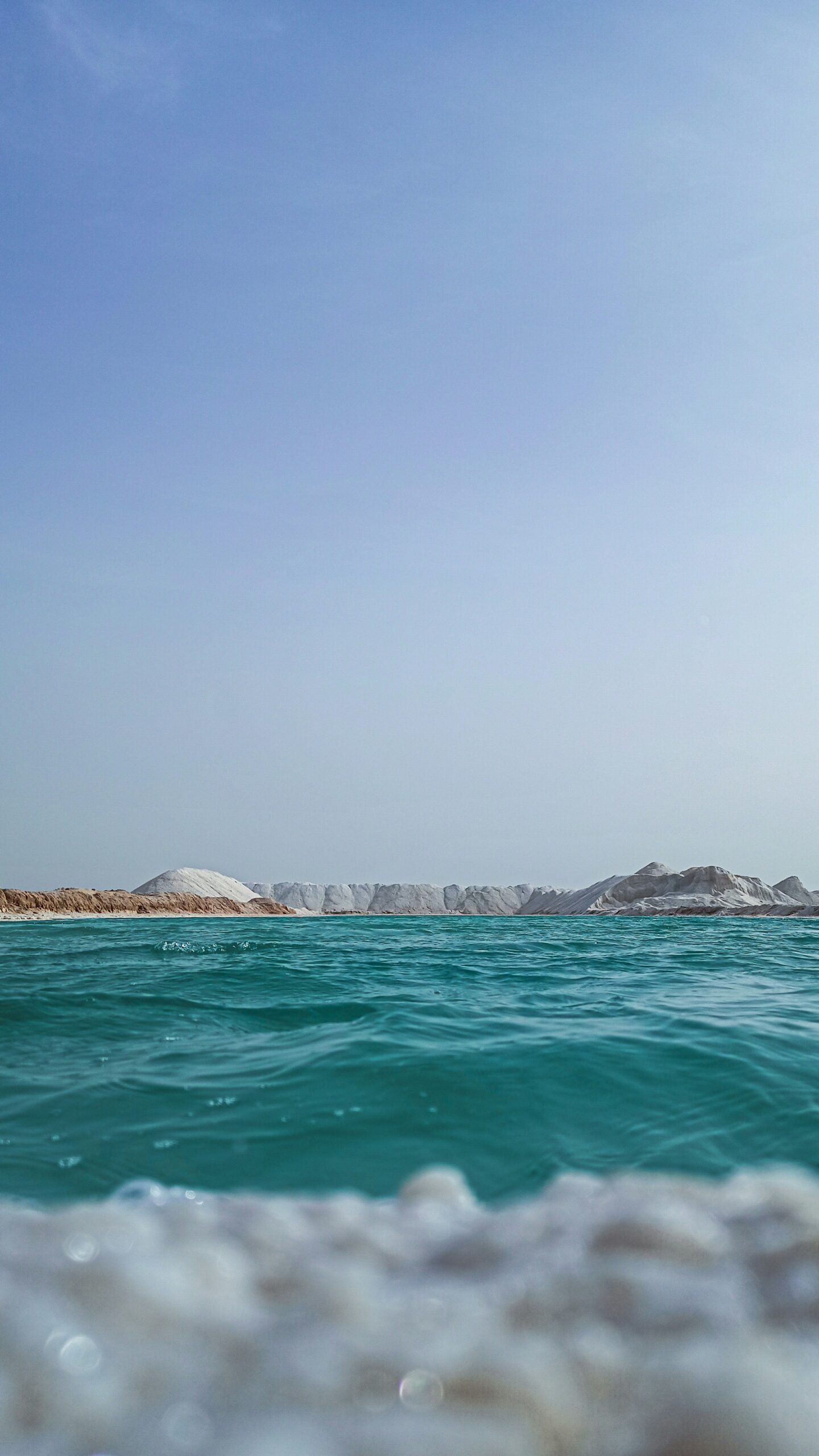 Salt lake in Siwa Oasis, Egypt
