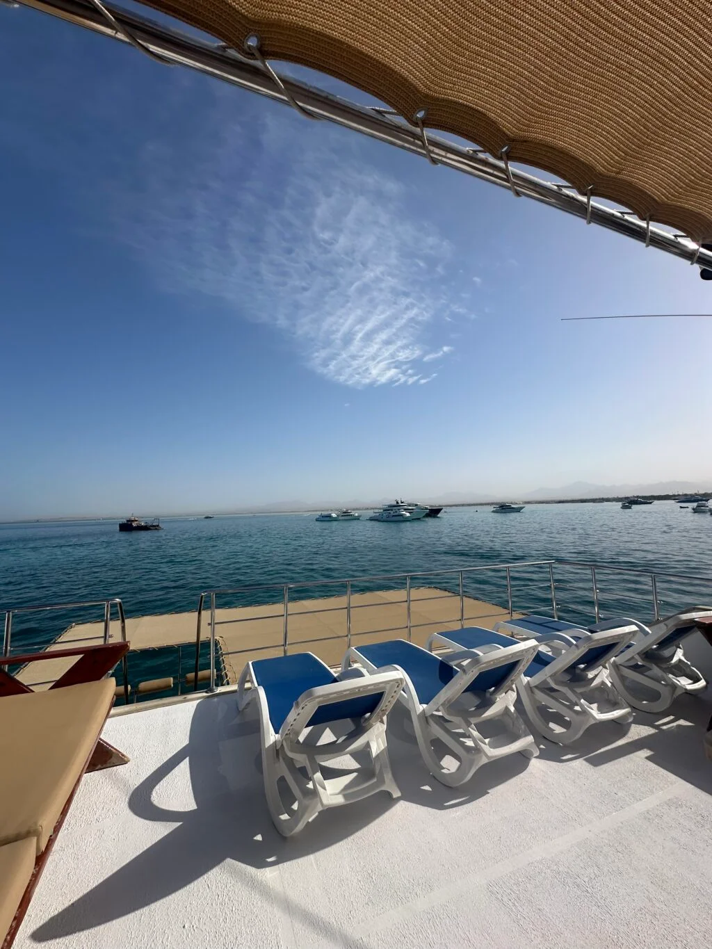 Queen Sherry sun deck — Red Sea liveaboard
