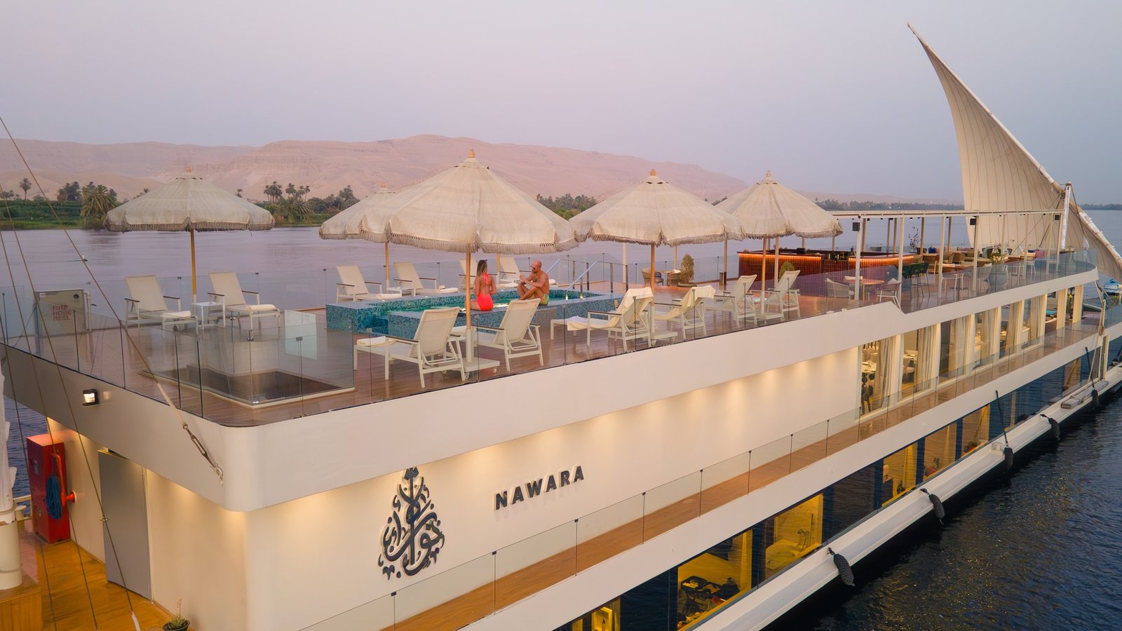 Nawara — sundeck and pool