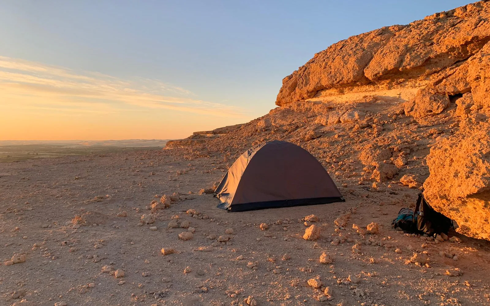Desert camp tent in the Great Sand Sea near Siwa, Egypt