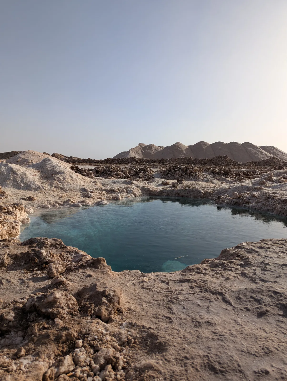 Salt pool at dusk, Siwa Oasis, Egypt