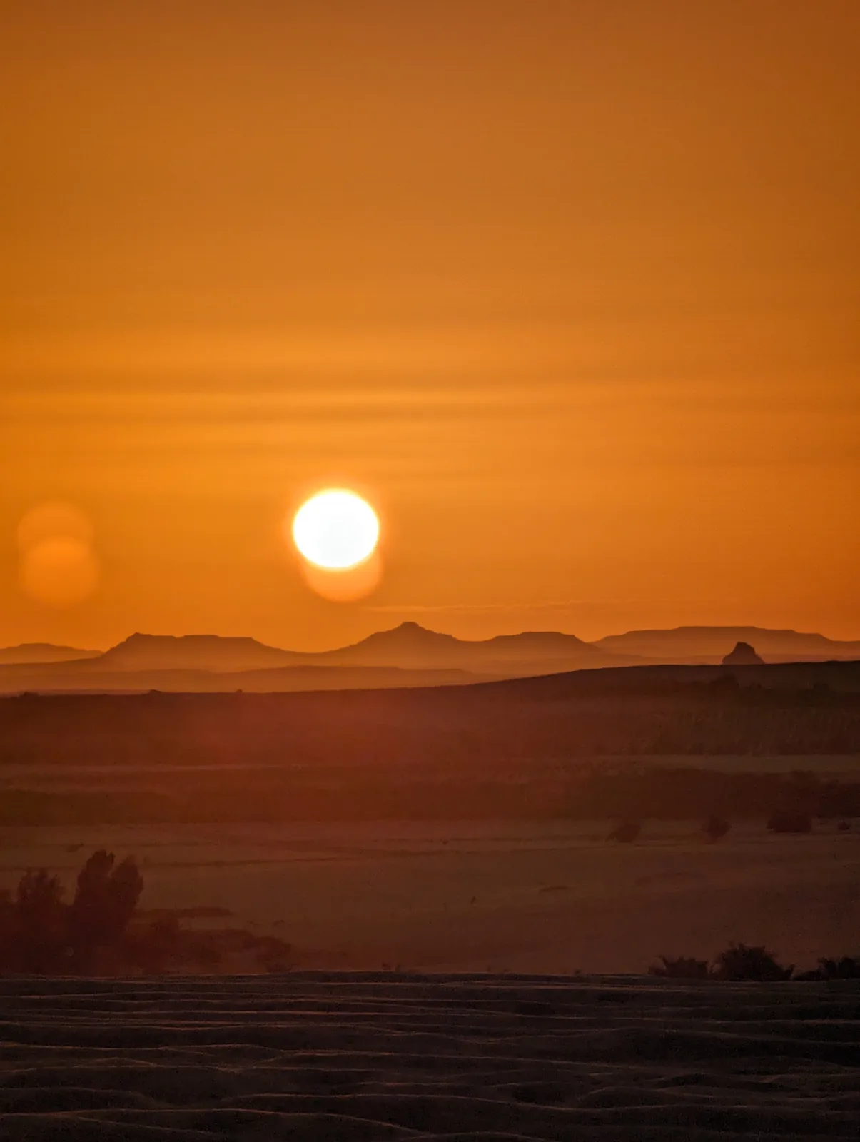 Sunset over the hills surrounding Siwa Oasis, Egypt
